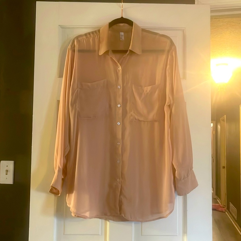 Women’s American Apparel Chiffon Button Up
